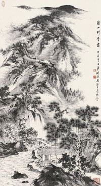 车鹏飞 陆山草堂图