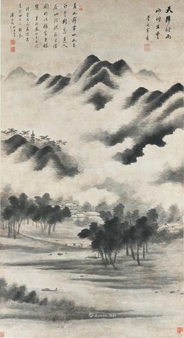 潘思牧 临董其昌山水