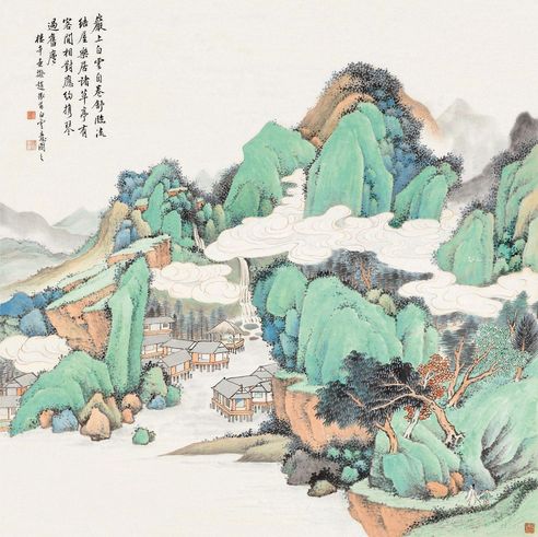 楼辛壶 白云诗意