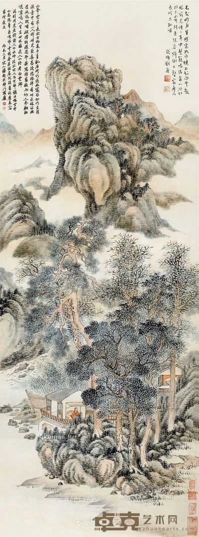 刘度 松溪草堂 120×44cm