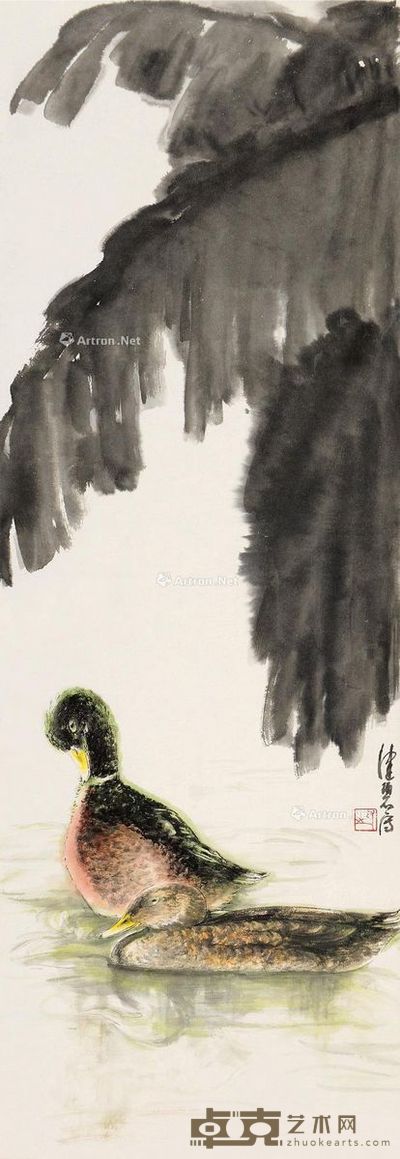 陈佩秋 春江水暖 98×34cm