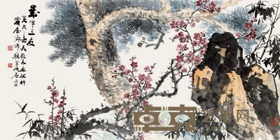 吴养木 张辛稼 岁寒三友 70×138cm