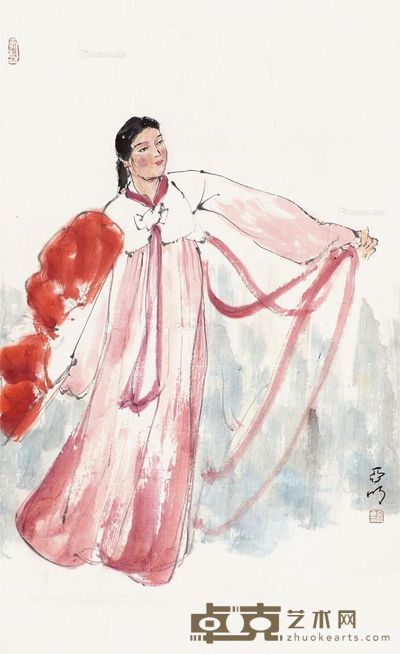 亚明 舞蹈 68×42cm