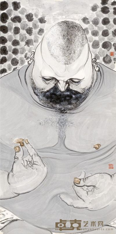 秦修平 沉思 68.5×33.5cm