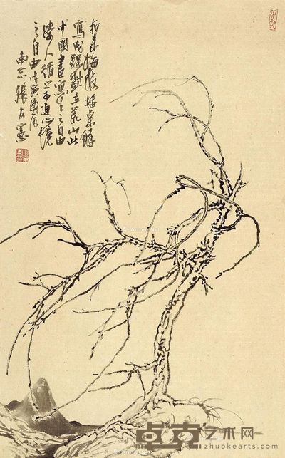 张友宪 槑立荒山 78×49cm