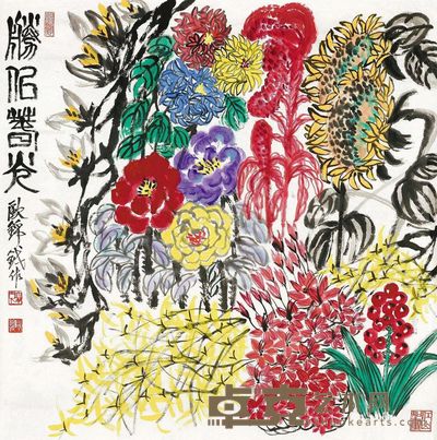 欧锦钺 胜似春色 98.5×94cm