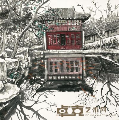 傅旭明 水中有乾坤 68.5×68.5cm