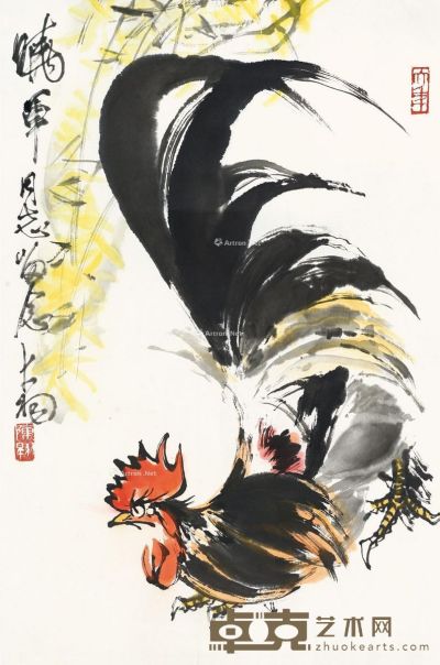 陈大羽 公鸡 70×46cm