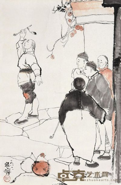 程十发 小说人物 68×44.5cm