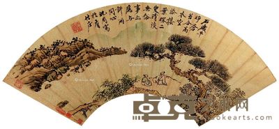 沈周 松下高士 17.5×54cm