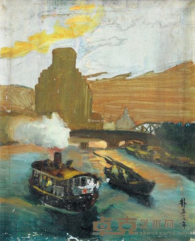 莫朴 街景 46×37cm