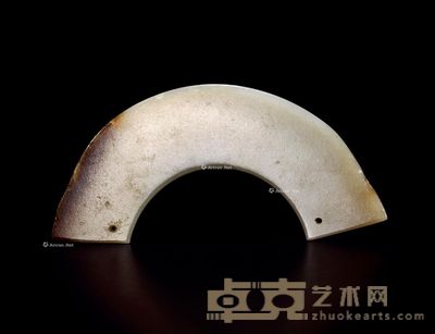 元 白玉璜 长12.7cm