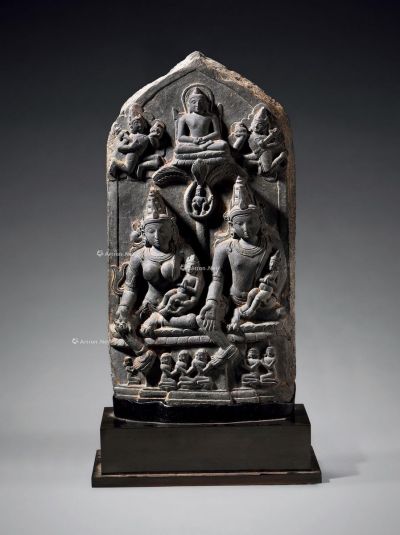 帕拉文化 石雕帕拉湿婆双身神像