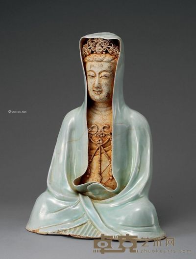 南宋 青白釉观音 高38cm