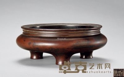 清中期 铜鬲式三足炉 高6.4cm