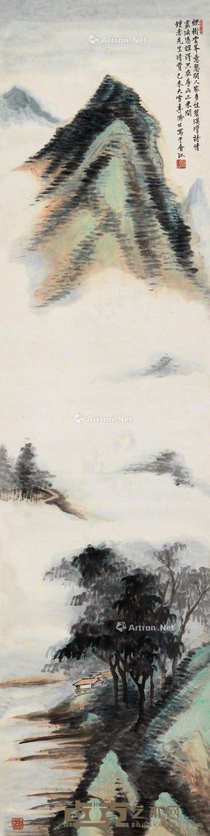 李凤公 烟树云峰 131×33cm