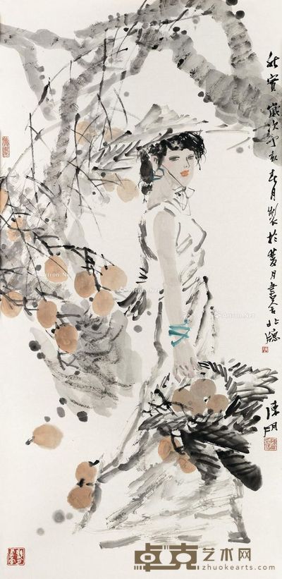 陈朋 秋实 137×67cm