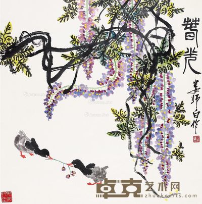 娄师白 春光 67.5×67cm