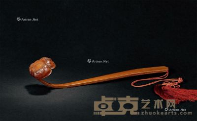 清中期 竹雕如意 长29.5cm