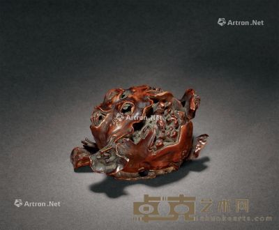 清中期 黄杨木雕石榴 长7.1cm；宽6cm；高4.5cm