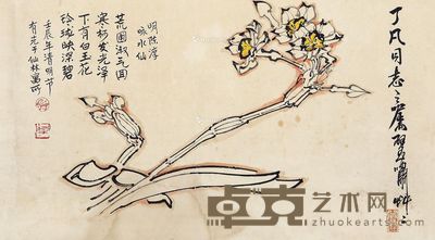 郑乃珖 水仙 33×60cm