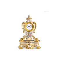 约1840年 法国 路易十五式骨瓷彩绘壁炉钟