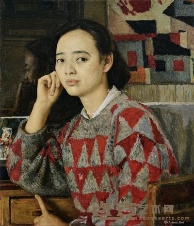 杨飞云 穿毛衣的女子 52×44cm