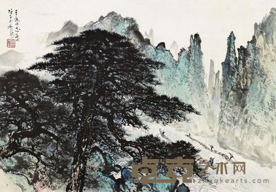 黎雄才 放筏图 51×73cm