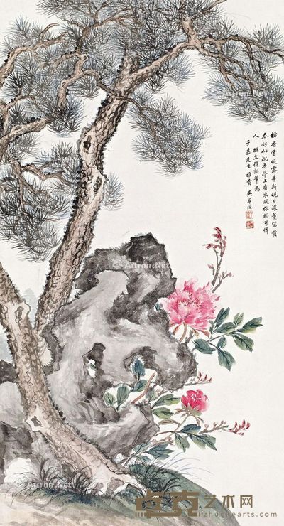 吴子深 富贵长寿 144×78cm