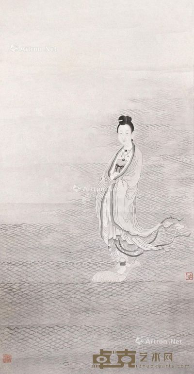 俞明 渡海观音 60.5×31.5cm