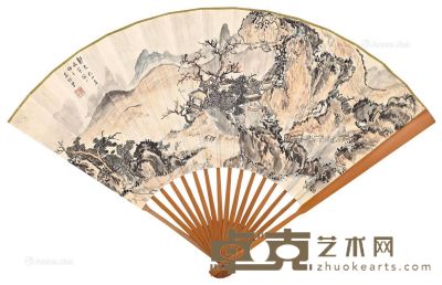吴镜汀 山店风帘 18.5×51cm