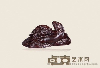 老料小叶金星紫檀长寿如意摆件 刘大为定制 15×8.2×5.8
