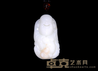和田白玉弥勒把件 8.3×4.6