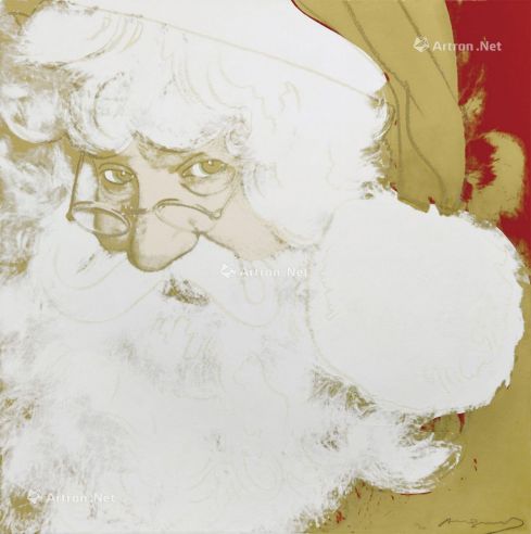 安迪·沃霍尔 圣诞老人 丝网印刷、雷诺克斯博物馆纸板