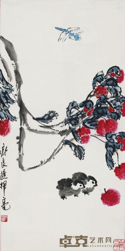 齐良迟 荔枝 68×34cm