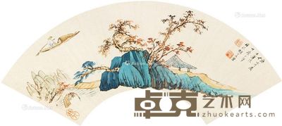 胡若思 山水人物 长42cm
