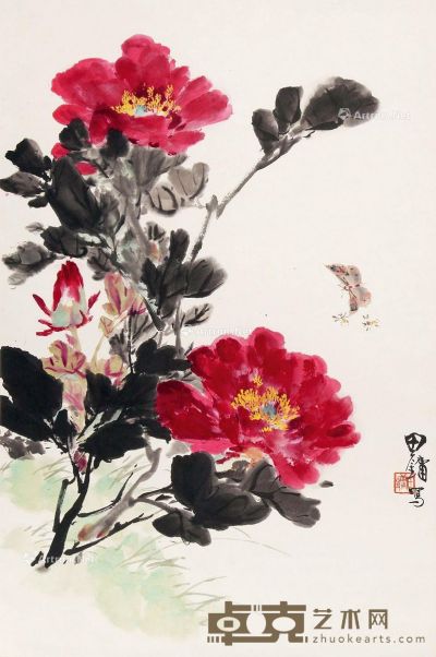 田镛 花卉 68×45.5cm
