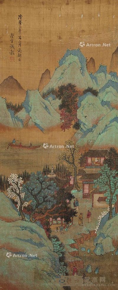 钱毂 丹林青山 88×36cm