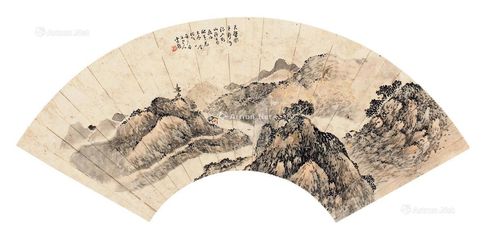 李魁 湖山揽胜图