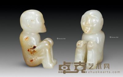 明以前 白玉人 宽1.8cm；高4.3cm