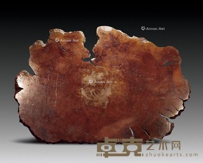 近代 瘿木茶盘 长83cm;宽56cm