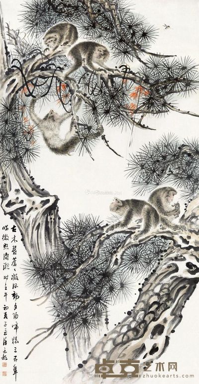徐兆彬 封侯图 154×80cm