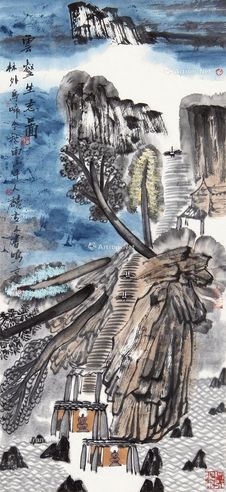 姚鸣京 山水