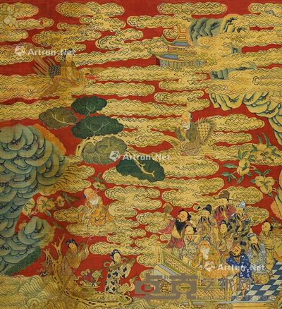 佚名 群仙祝寿 98×89cm