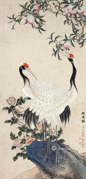 陈之佛 鹤寿图
