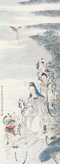 李沧石 童子拜观音