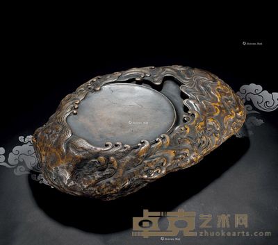 明 海天浴日澄泥砚 长24.5cm;宽17cm;厚6.5cm