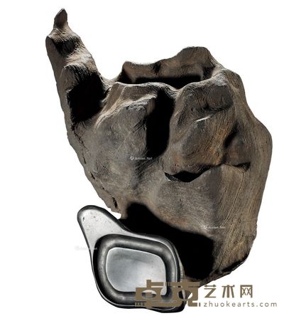 清 灵璧山子砚 长23cm;宽16.5cm;厚7cm
