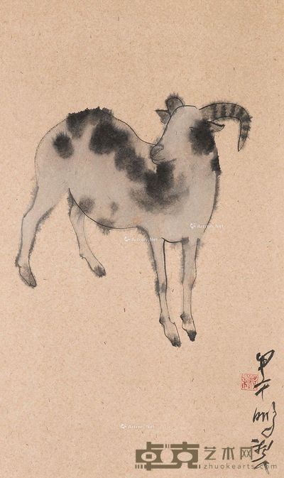 张祎鹏 羊 74×44cm