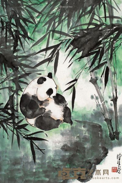 陈佩秋 熊猫 68.5×45.5cm